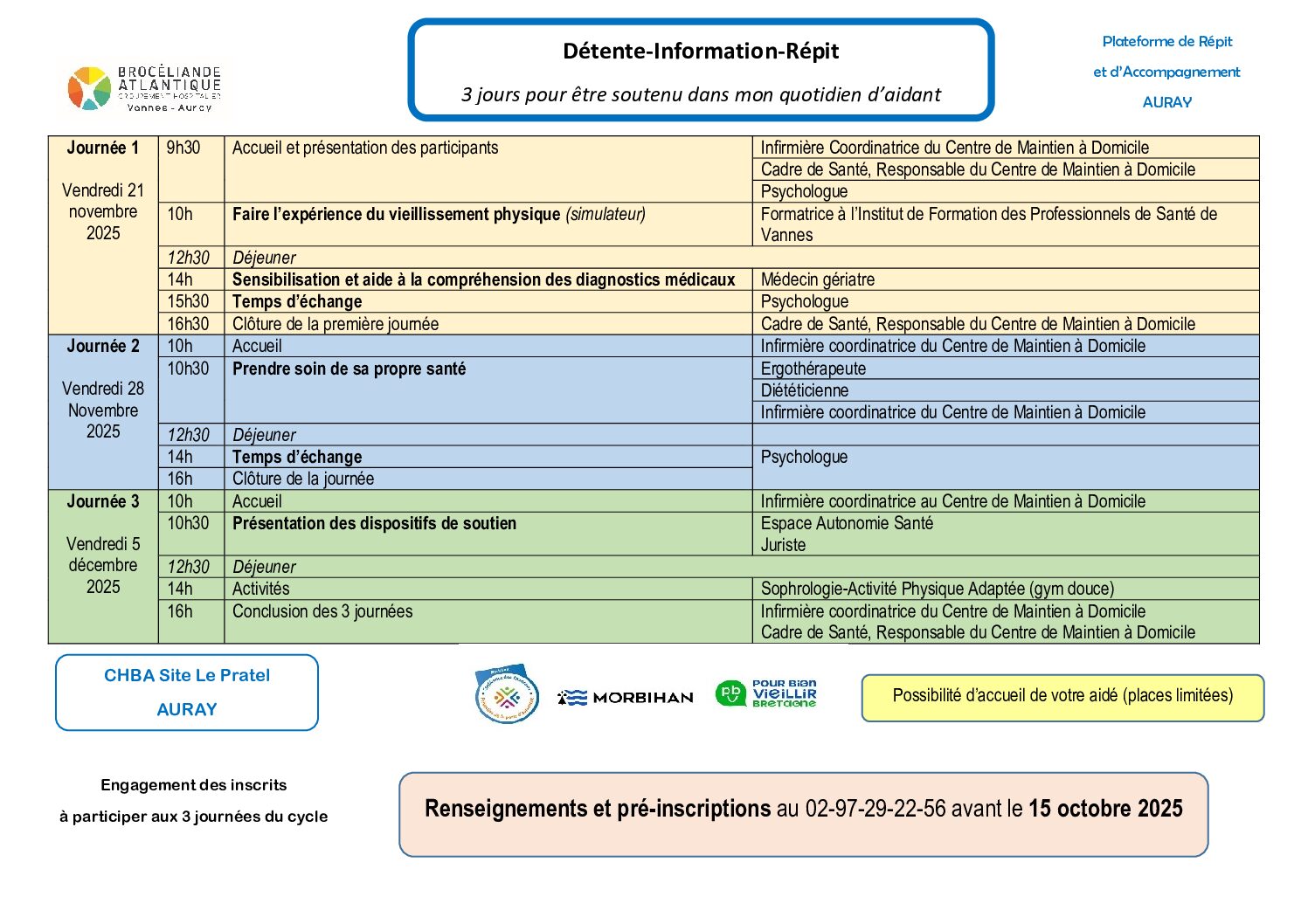 Cycle d’information pour les proches aidants – Auray
